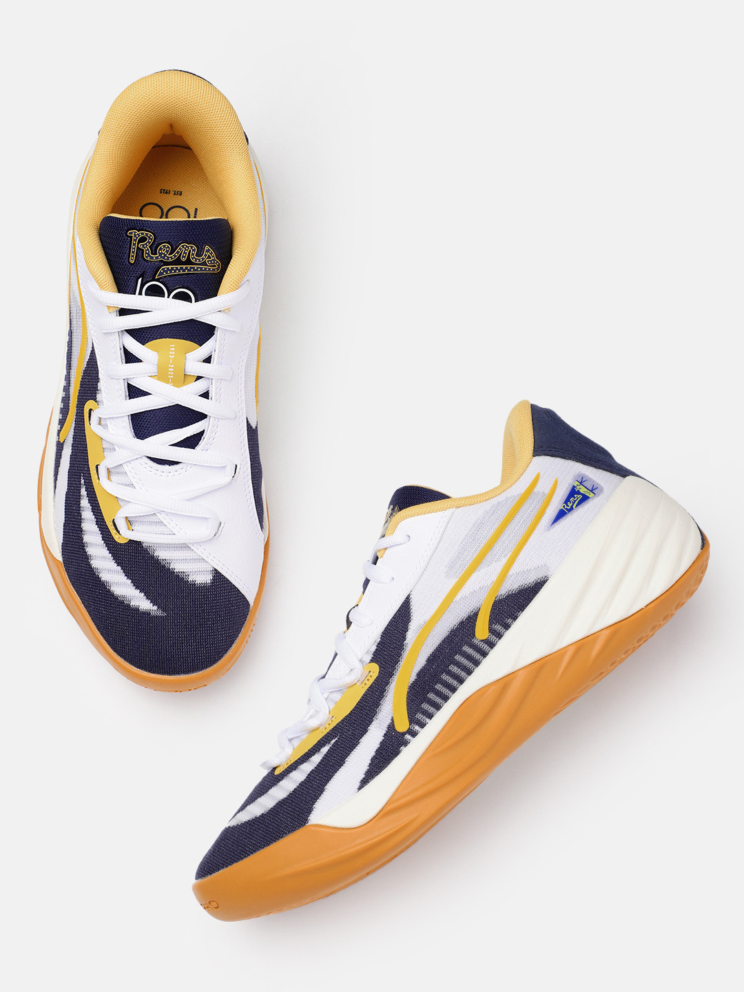 

Puma Unisex All-Pro Nitro Black Fives Basketball Shoes, Blue