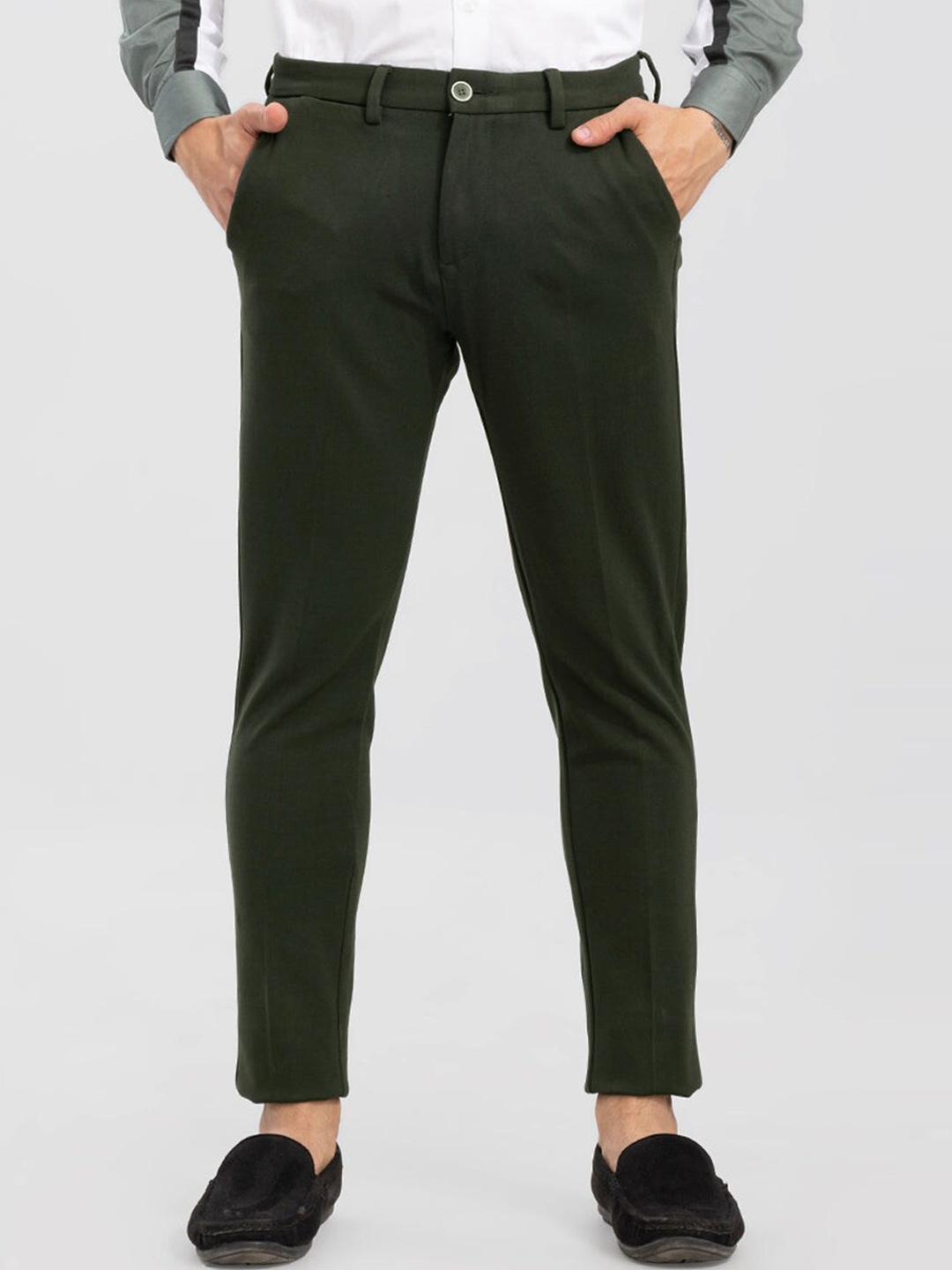 

Snitch Men Green Smart Skinny Fit Cotton Chinos
