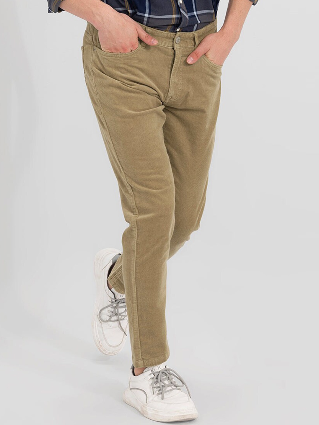 

Snitch Men Smart Skinny Fit Trousers, Beige