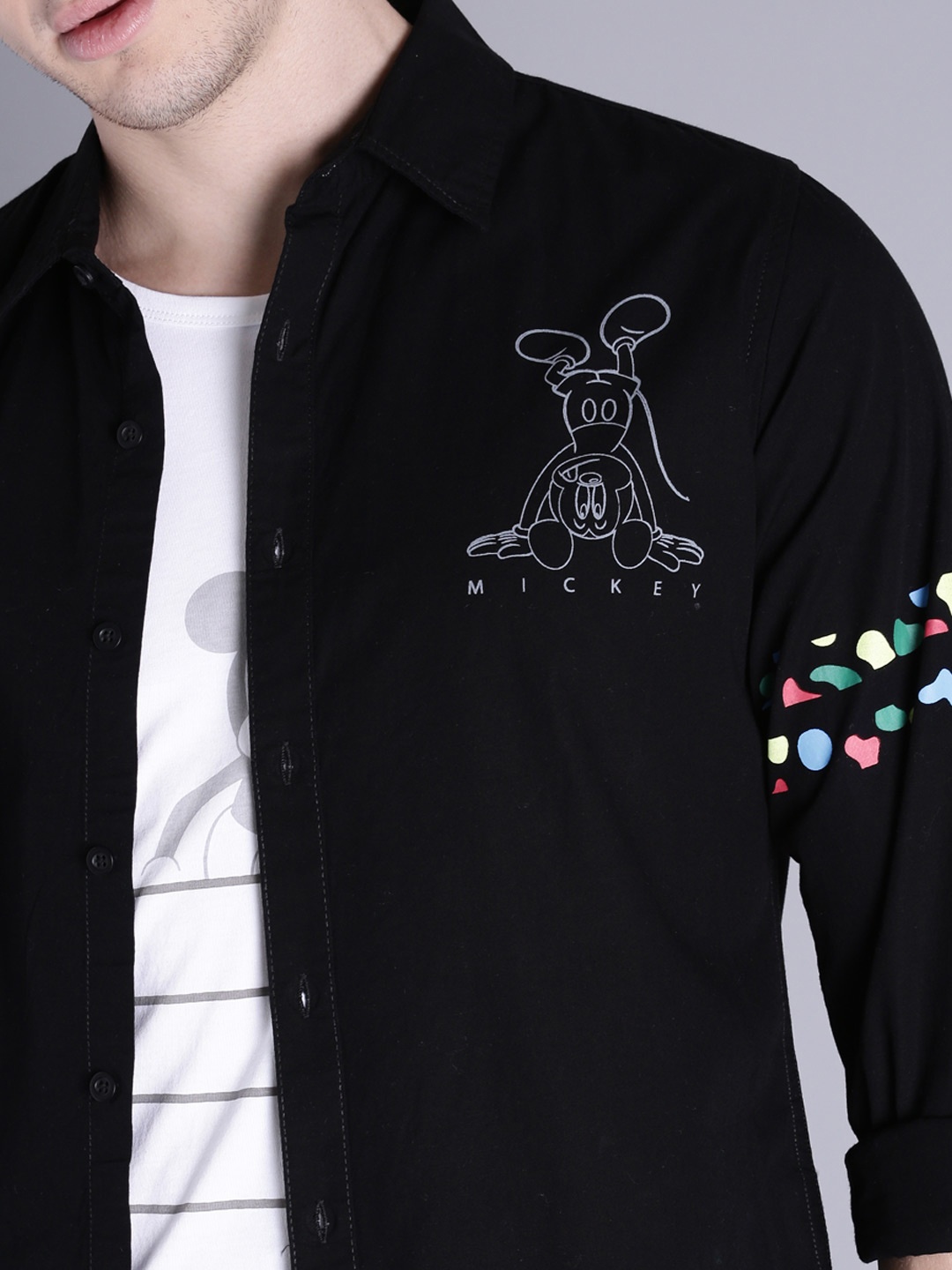 

Kook N Keech Disney Men Black Regular Fit Printed Casual Shirt
