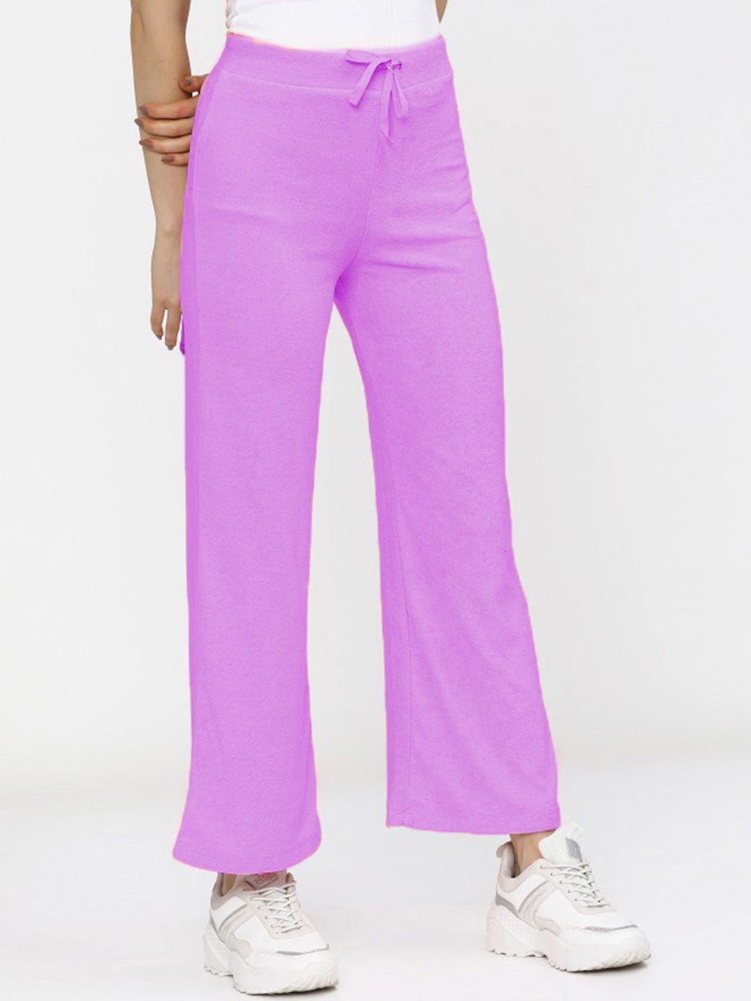 

WESTHOOD Women Relaxed Loose Fit Parallel Trousers, Lavender