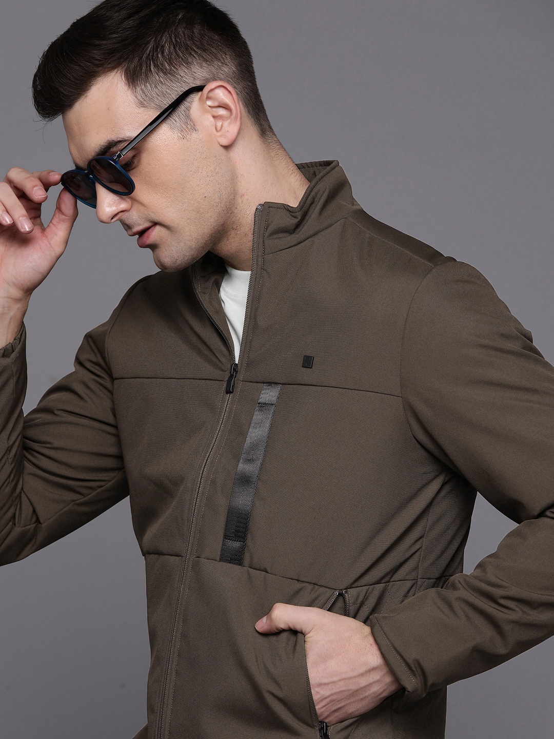 

Allen Solly Mock Collar Slightly Padded Jacket, Khaki