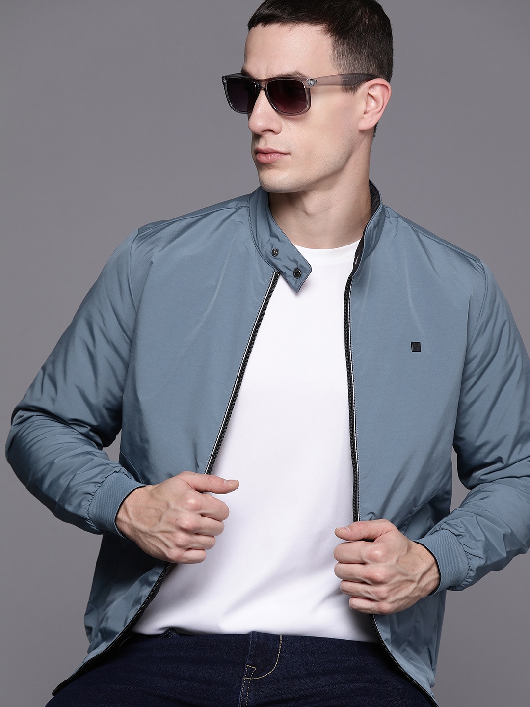 

Allen Solly Reversible Bomber Jacket, Blue