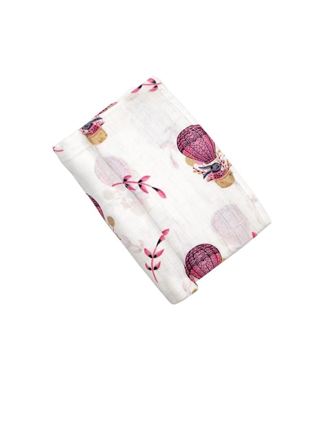 

THEONI Kids 100% Organic Cotton Muslin Printed Swaddle, Pink