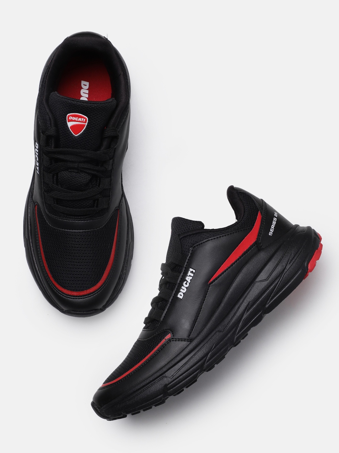 

Ducati Men Solid Sneakers, Black