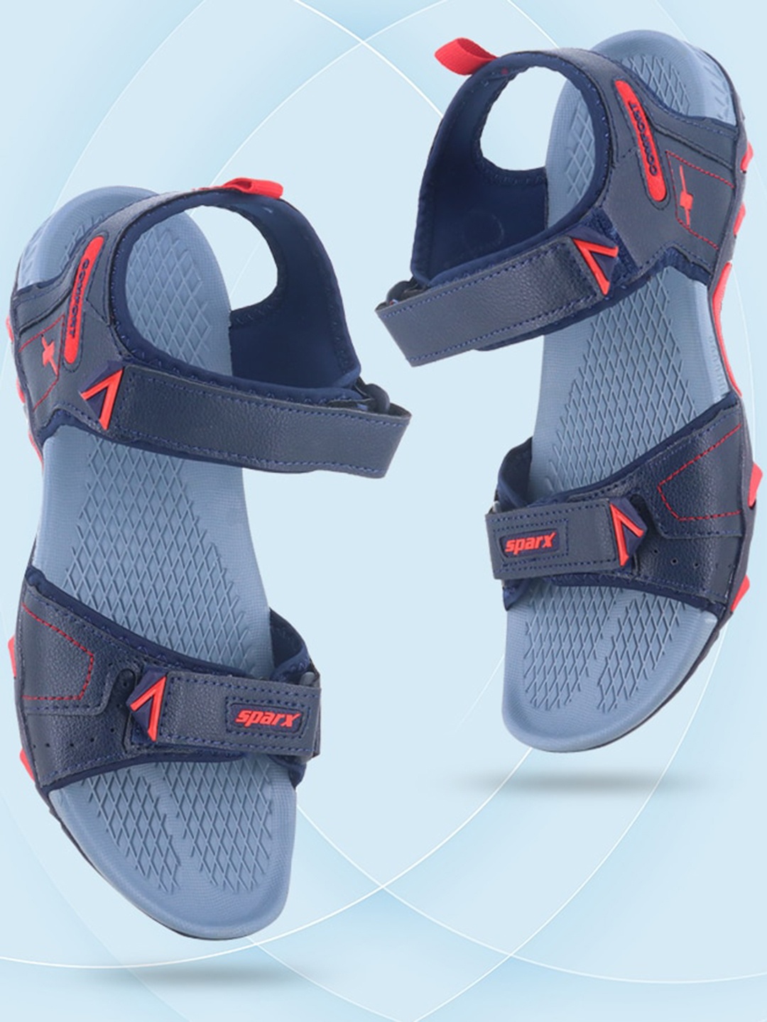 

Sparx Men Velcro Closure Sports Sandals, Navy blue
