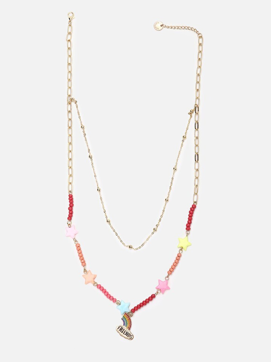 

FOREVER 21 Gold-Toned & Blue Silver Gold-Plated Necklace