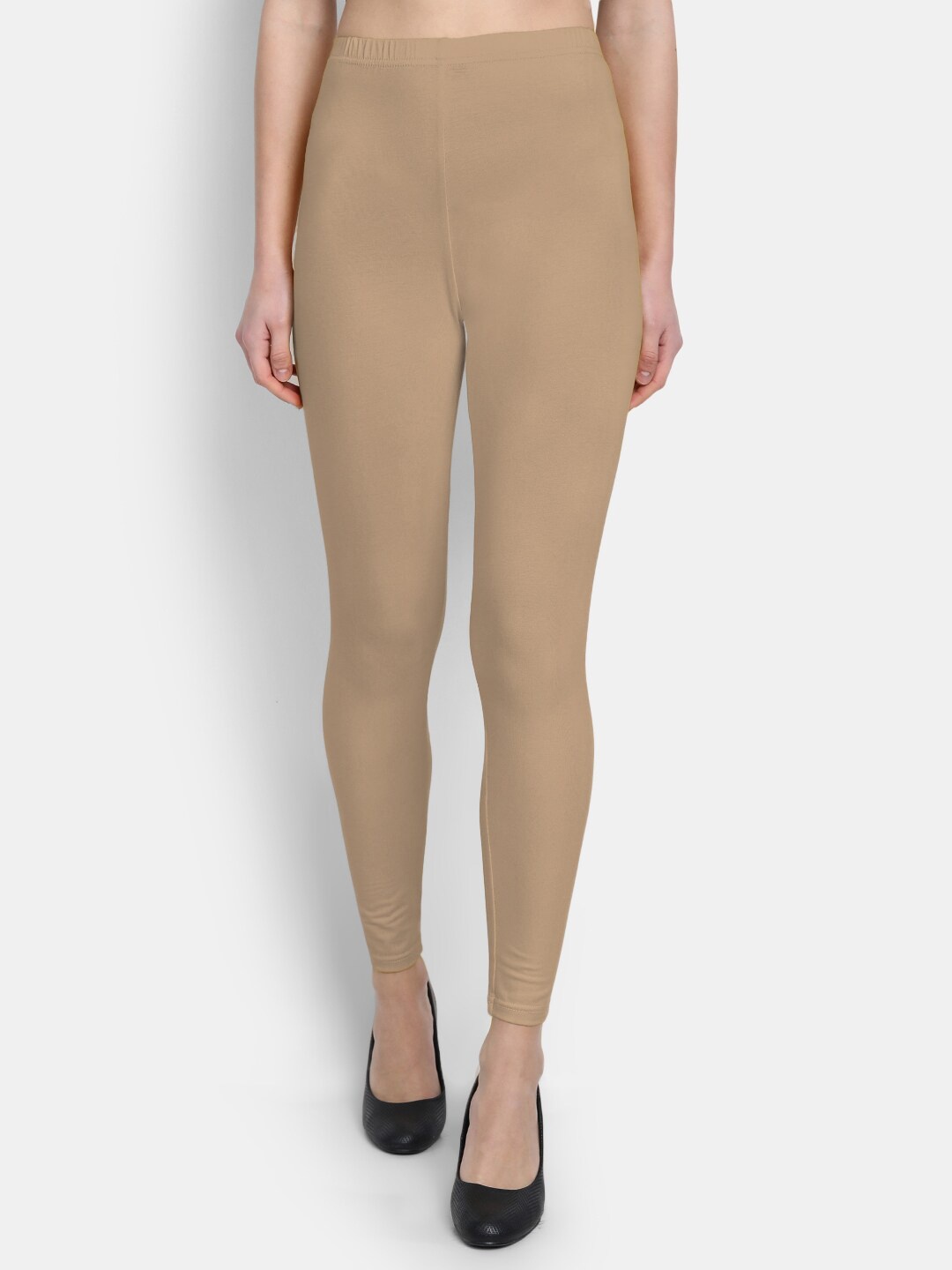 

SUTI Cotton Ankle Length Leggings, Beige