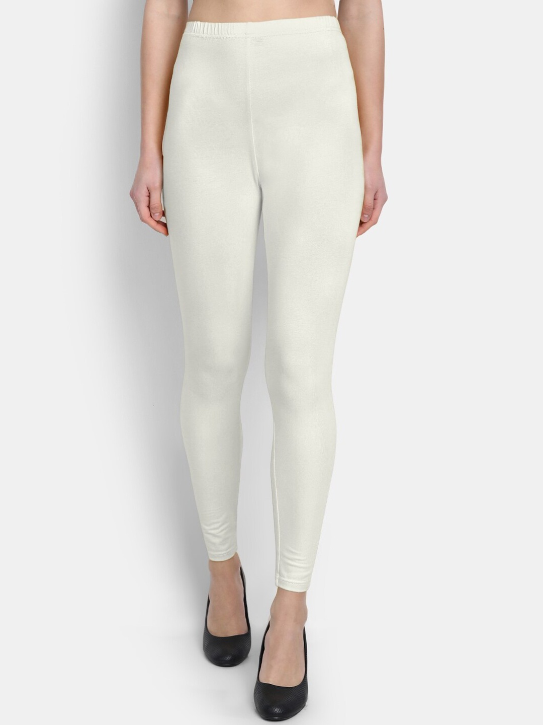 

SUTI Cotton Ankle Length Leggings, Cream