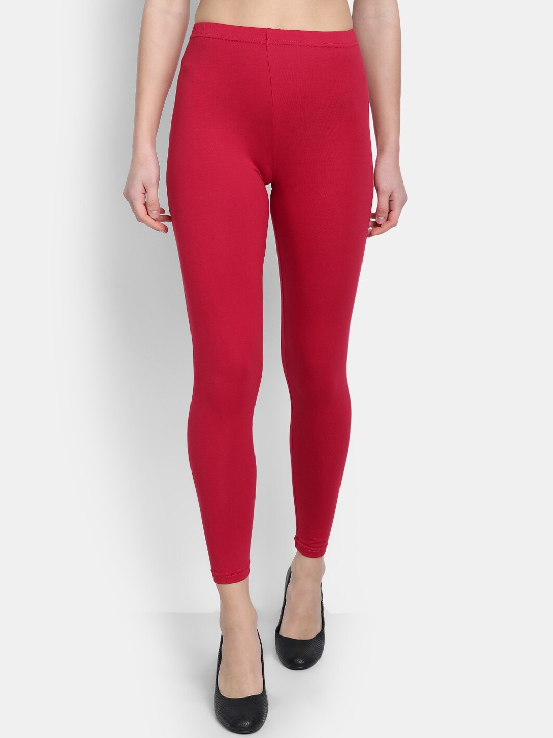 

SUTI Cotton Ankle Length Leggings, Red