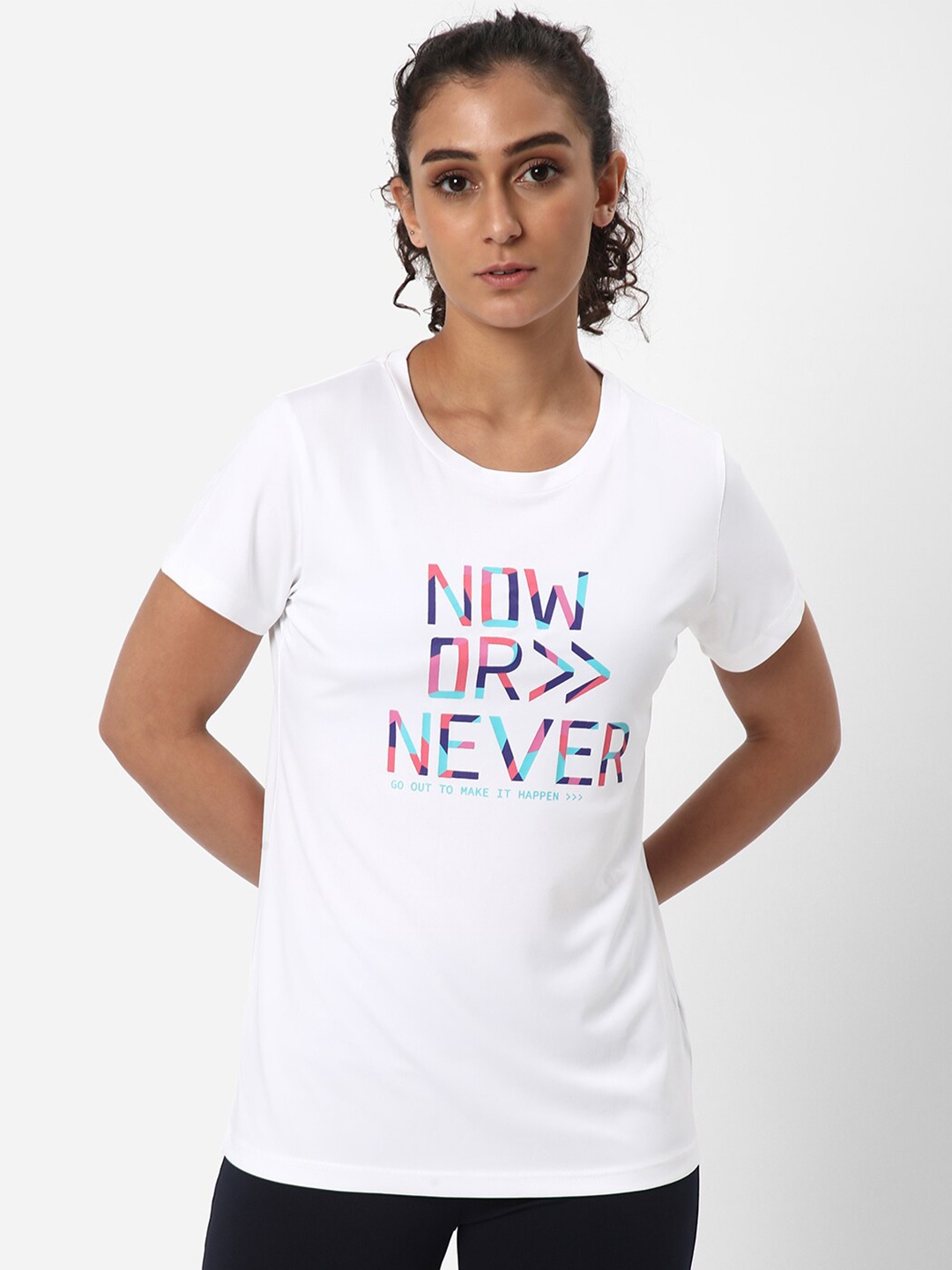 

R&B Typography Printed Round Neck T-shirt, White