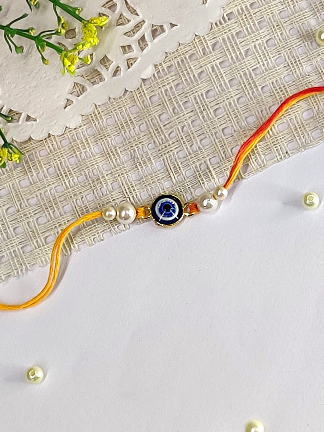

The Magic Wand Kids Evil Eye Charm Rakhi, Yellow