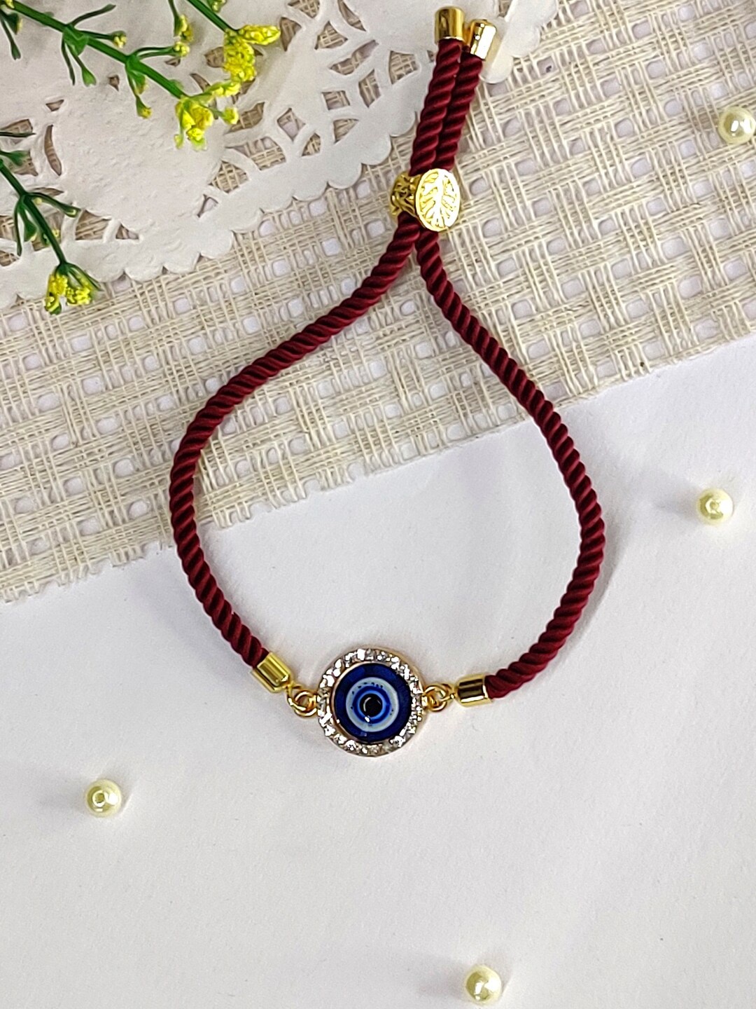 

The Magic Wand Kids Evil Eye Charm Rakhi, Maroon