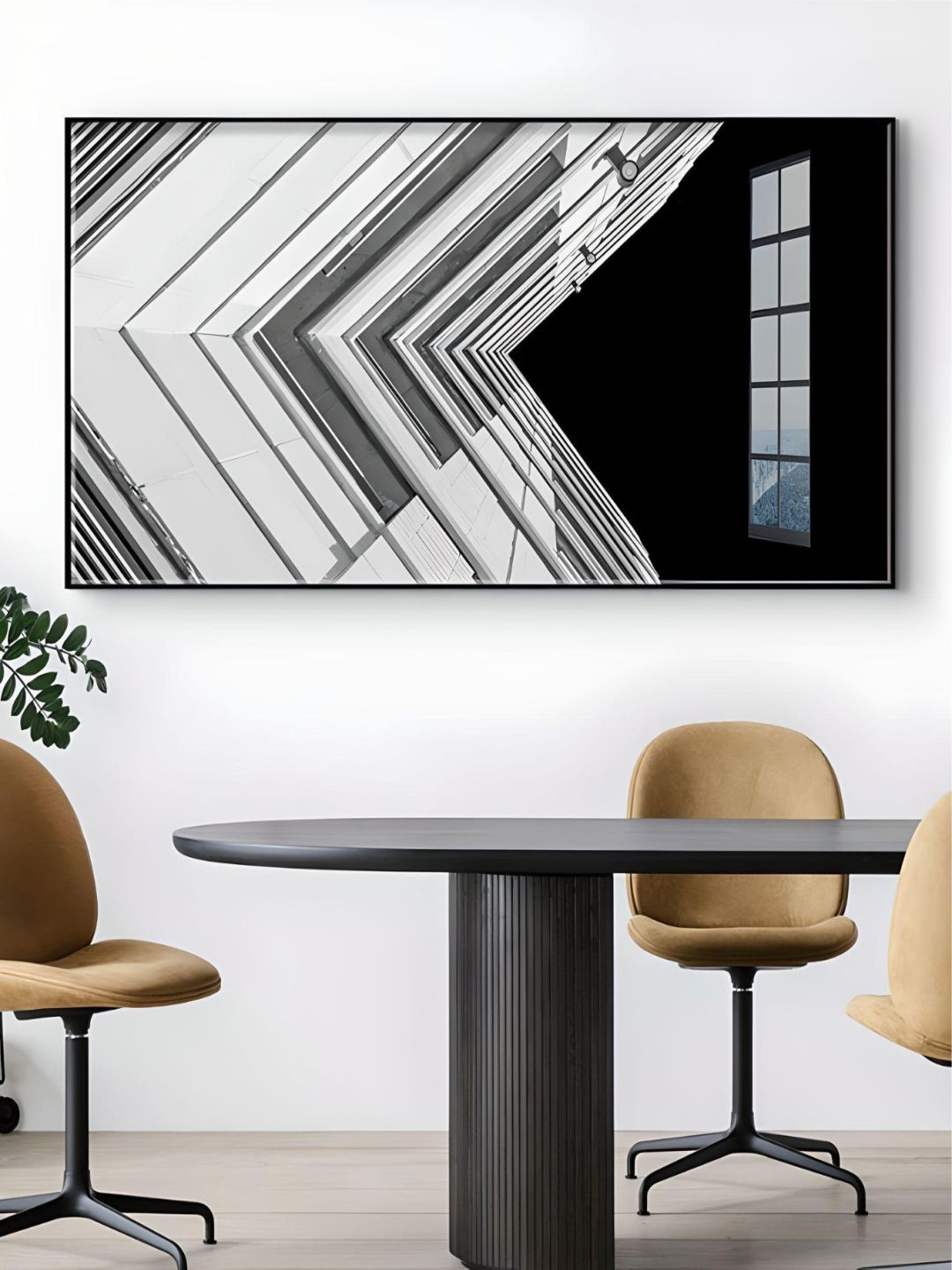 

THE HANDMADE FLAIR Grey & Black Abstract Painting Wall Art