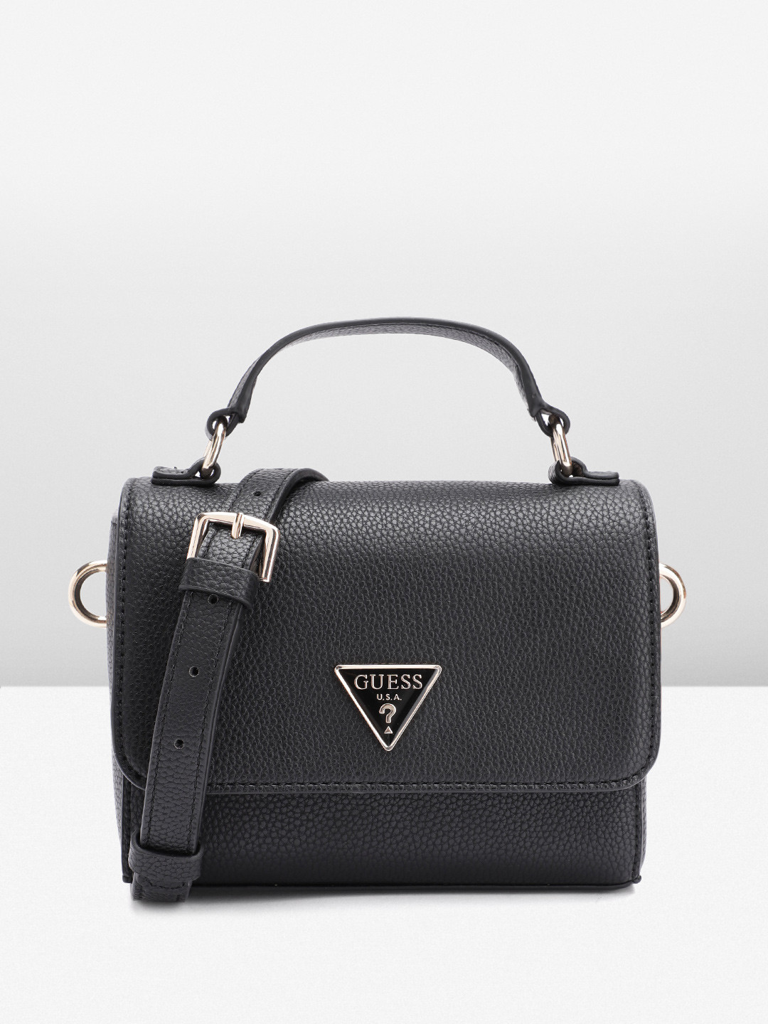 

GUESS Structured Satchel, Black