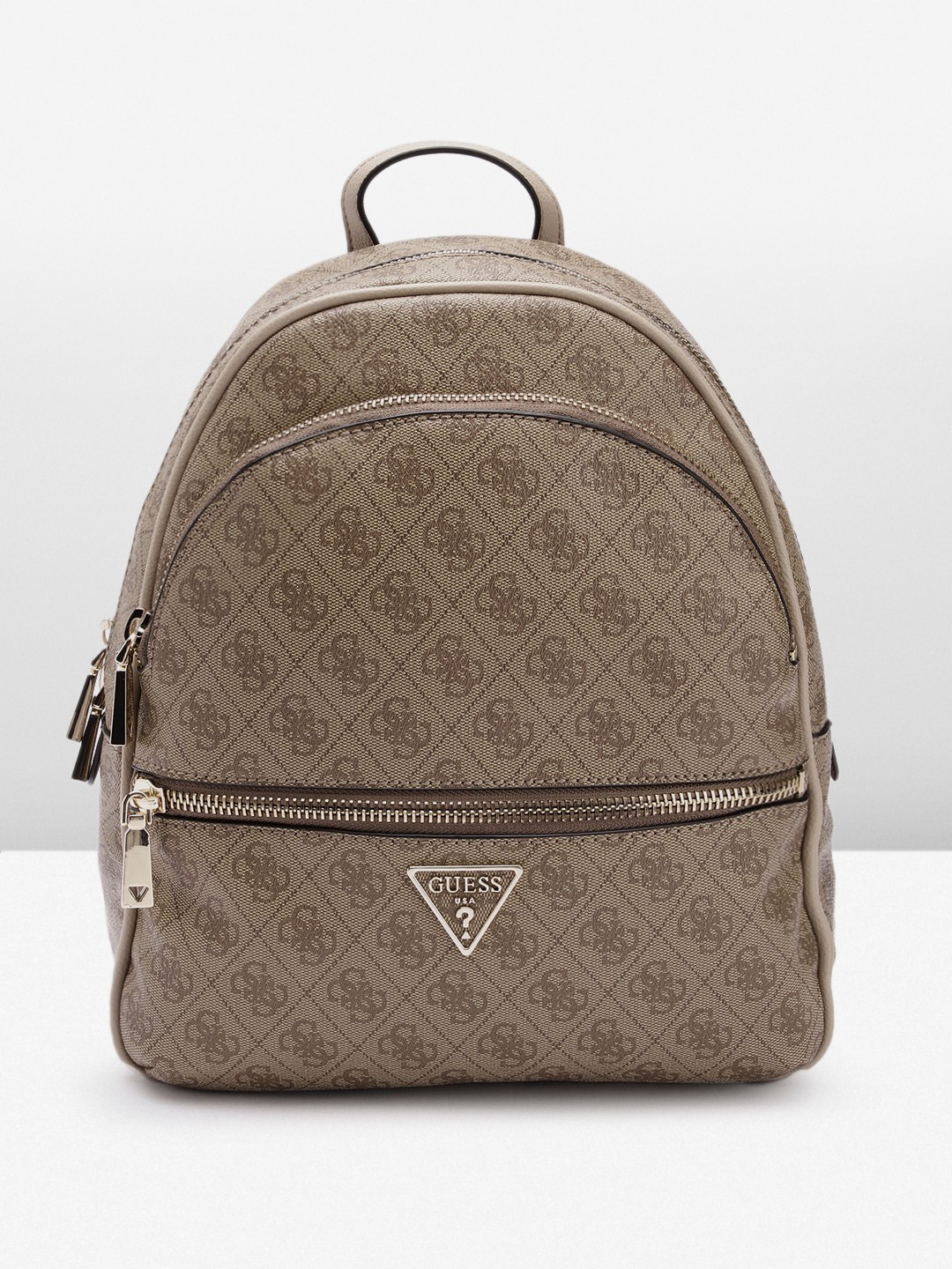 

GUESS Women Brand Logo Printed Backpack, Brown