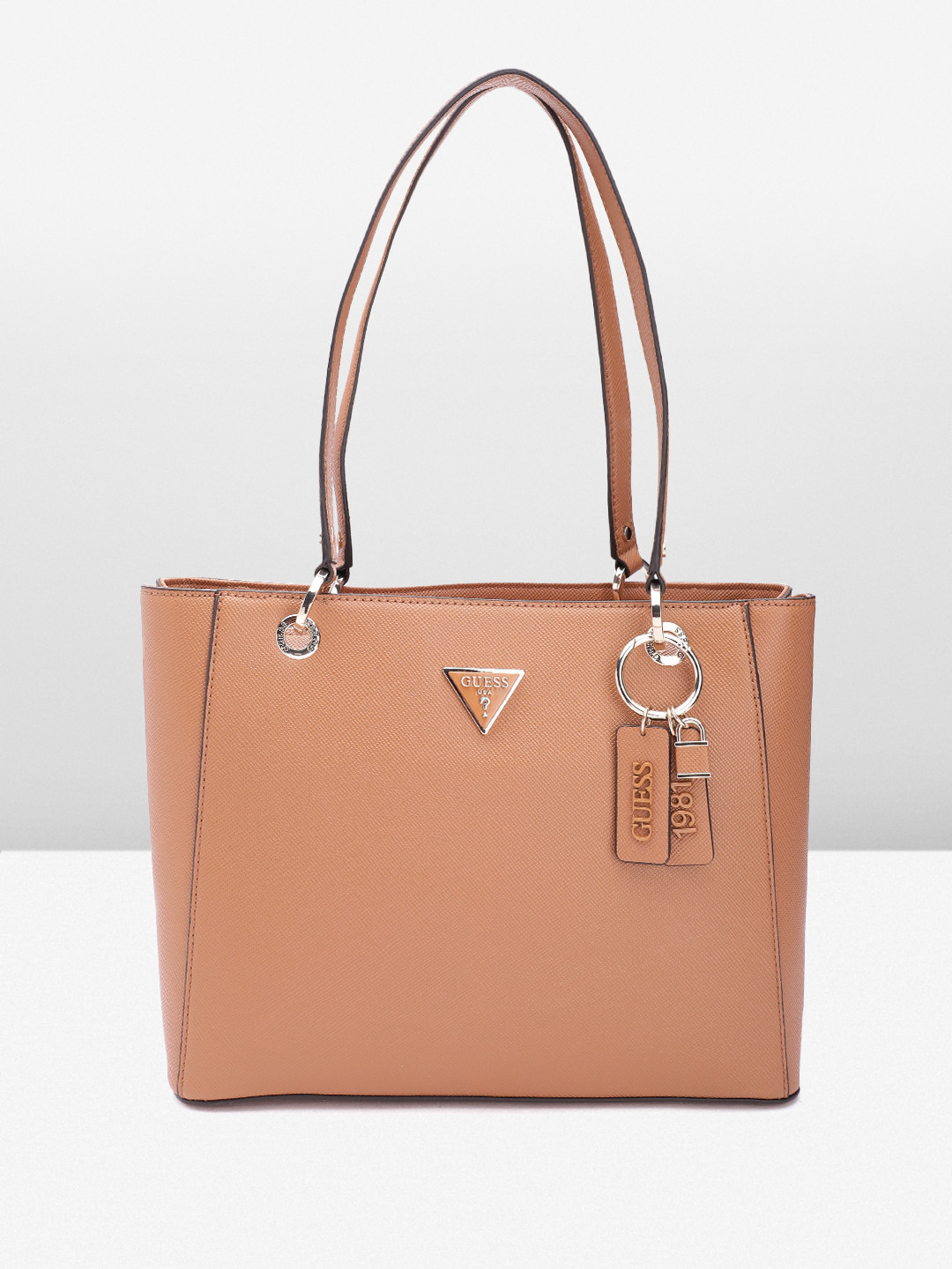 

GUESS Structured Shoulder Bag, Tan
