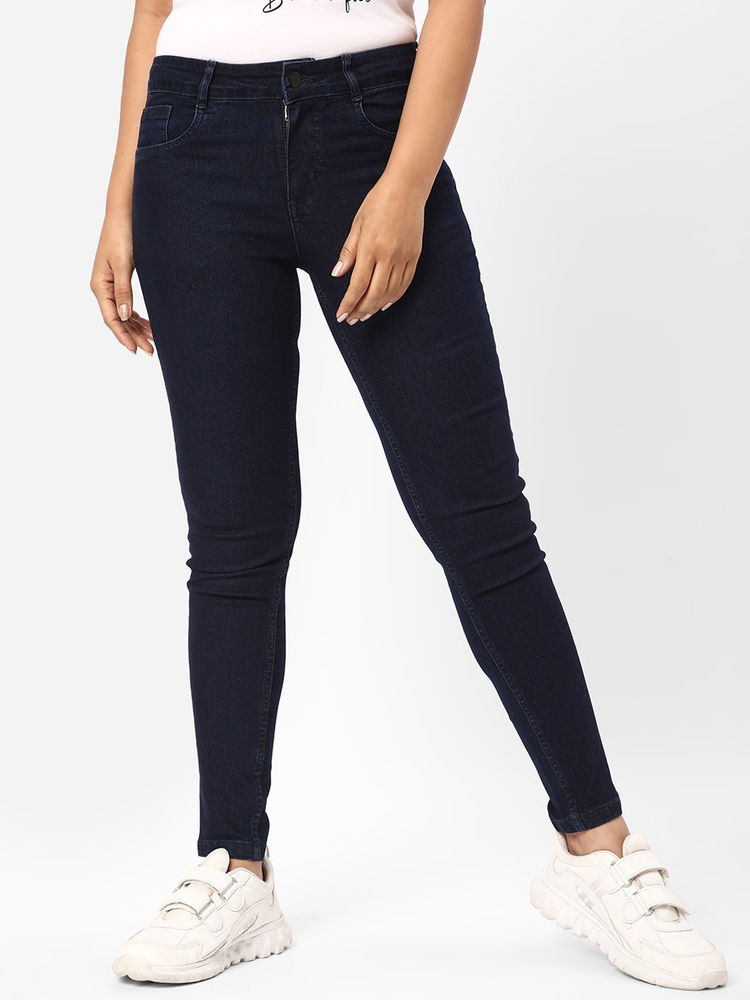 

R&B Women Mid-Rise Clean Look Jeans, Blue