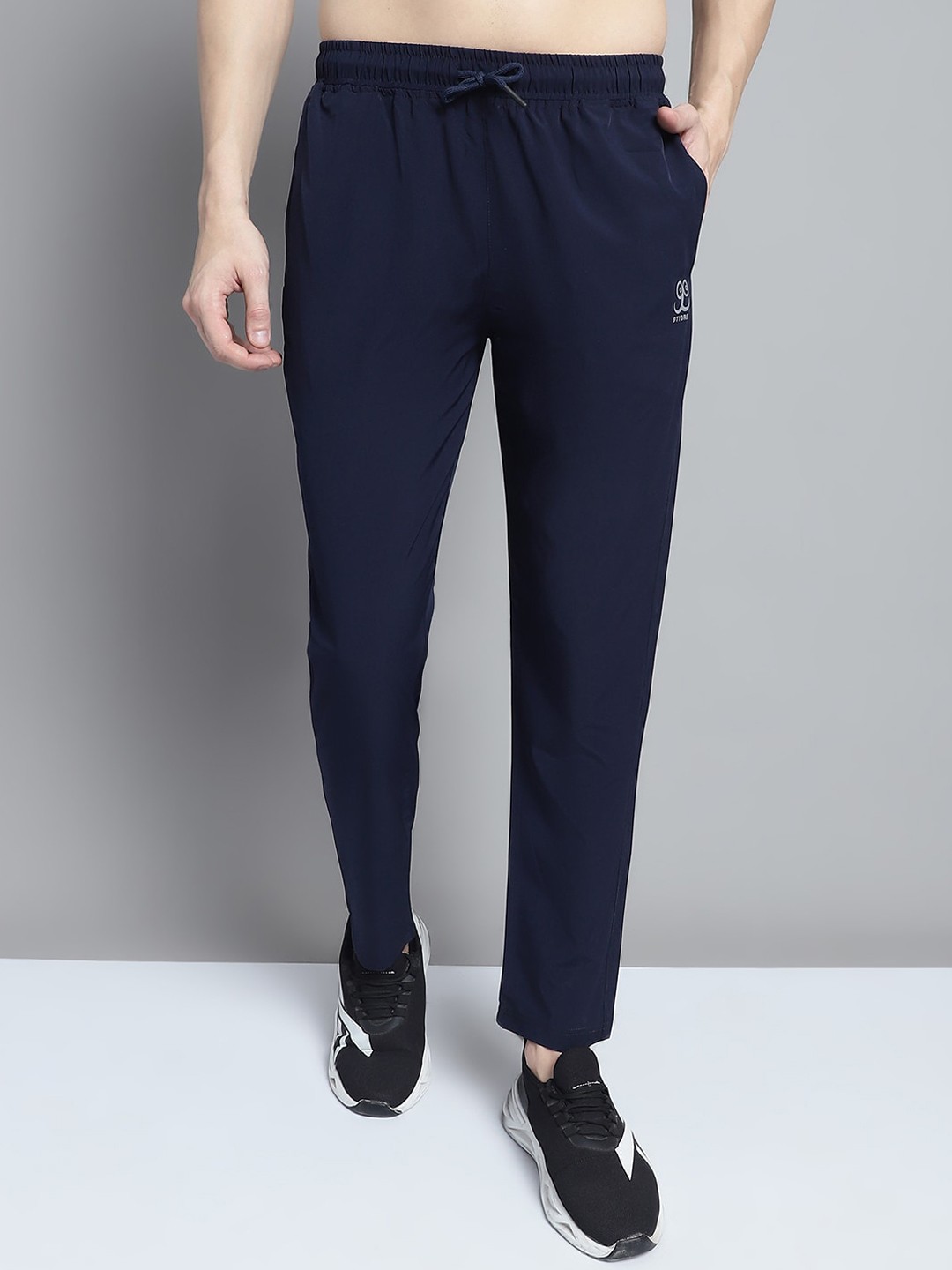 

9ty3ree Men Straight-Fit Sports Track Pants, Navy blue