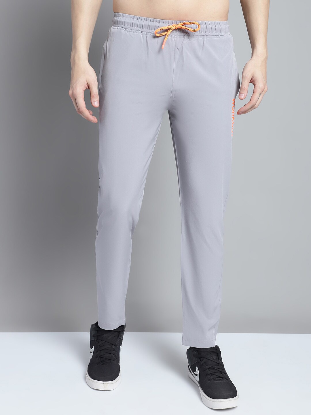

9ty3ree Men Straight-Fit Sports Track Pants, Grey