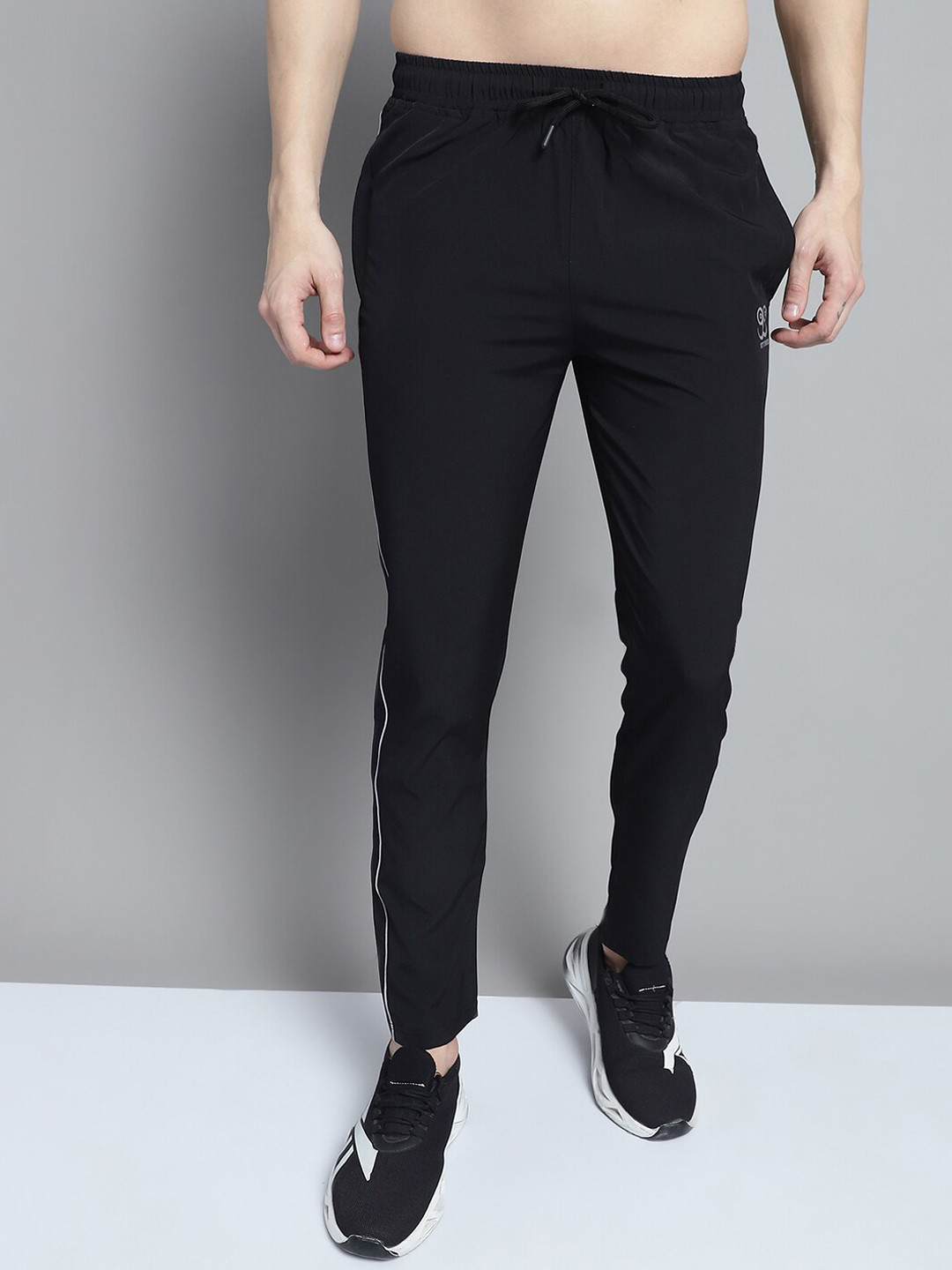

9ty3ree Men Straight-Fit Sports Track Pants, Black