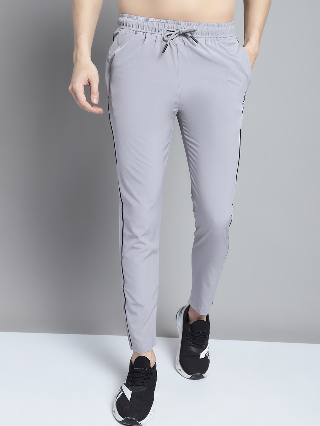 

9ty3ree Men Straight-Fit Sports Track Pants, Grey