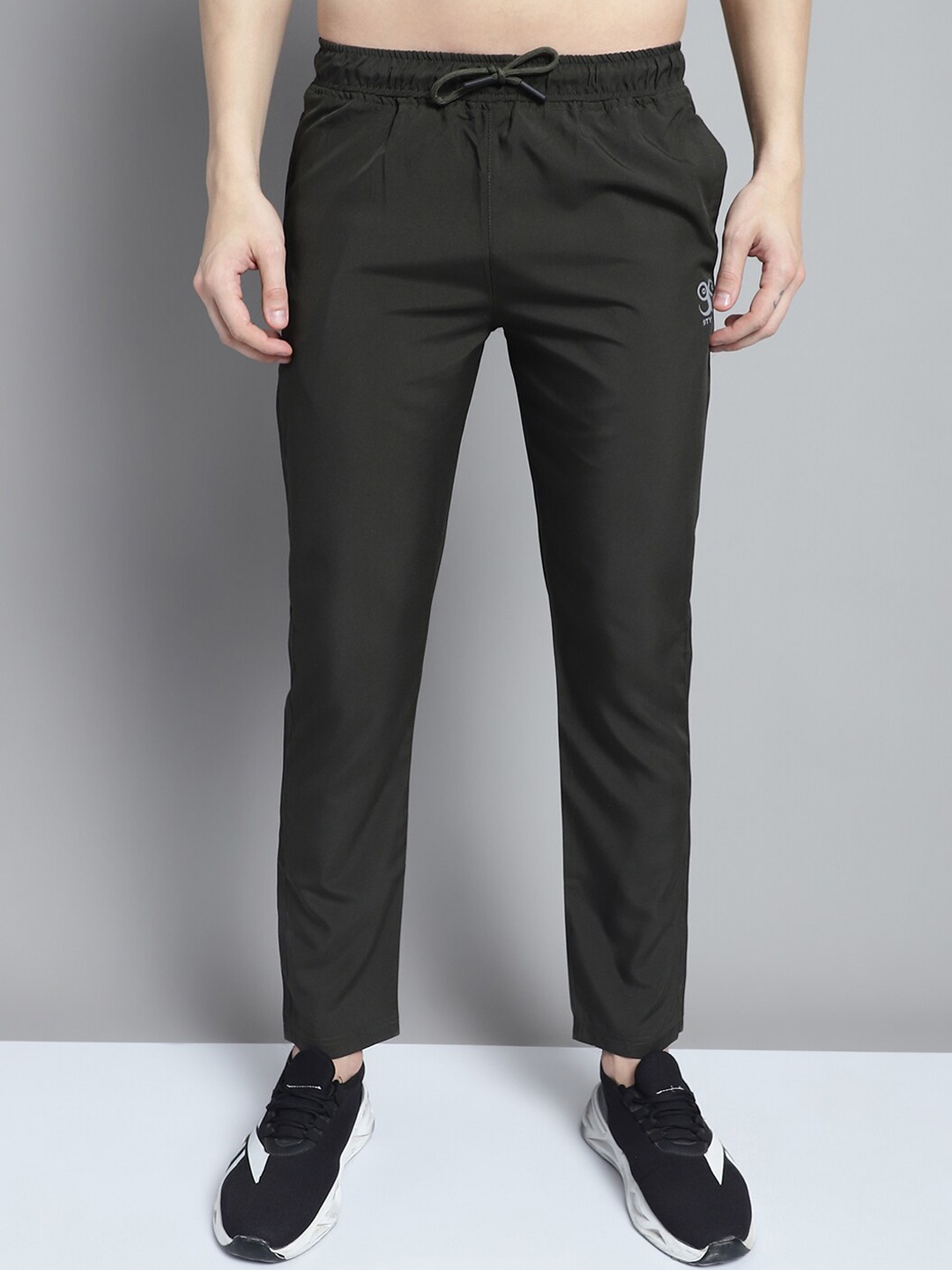 

9ty3ree Men Straight-Fit Sports Track Pants, Olive