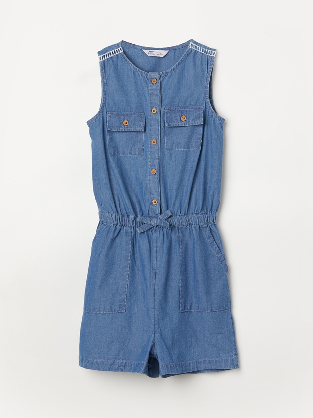 

Fame Forever by Lifestyle Girls Pure Cotton Denim Dungaree, Blue