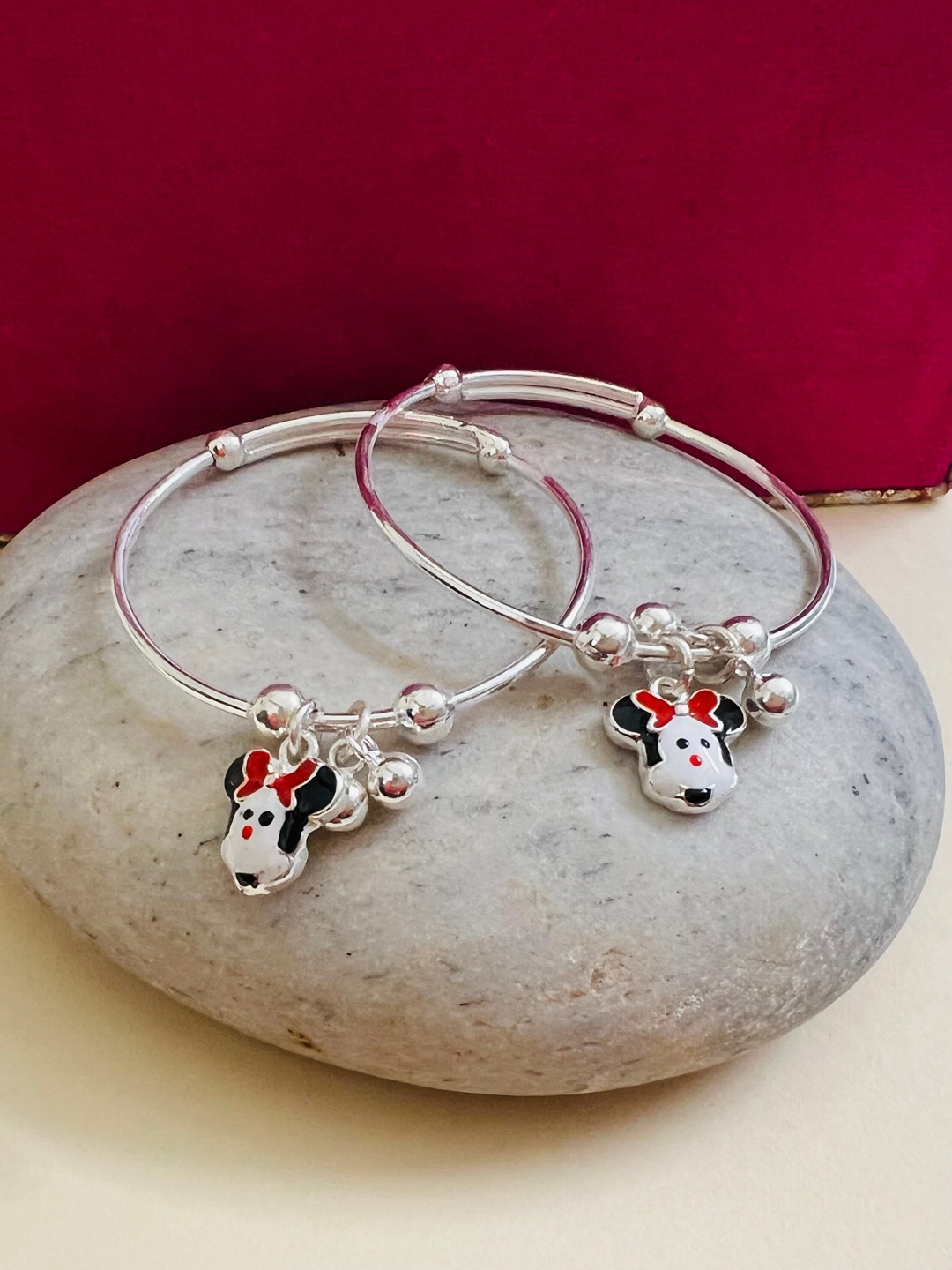 

Arte Jewels Kids Set Of 2 Silver Hallmark Baby Bangles