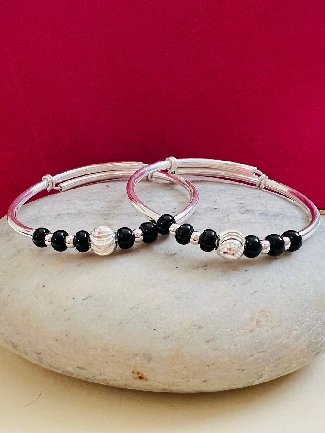 

Arte Jewels 925 Sterling Silver Beads Bangle