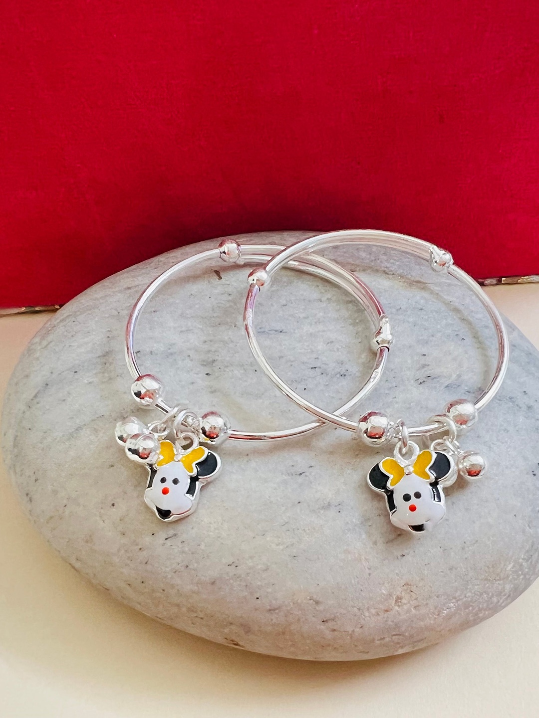 

Arte Jewels Kids Set Of 2 Silver-Plated Bangles