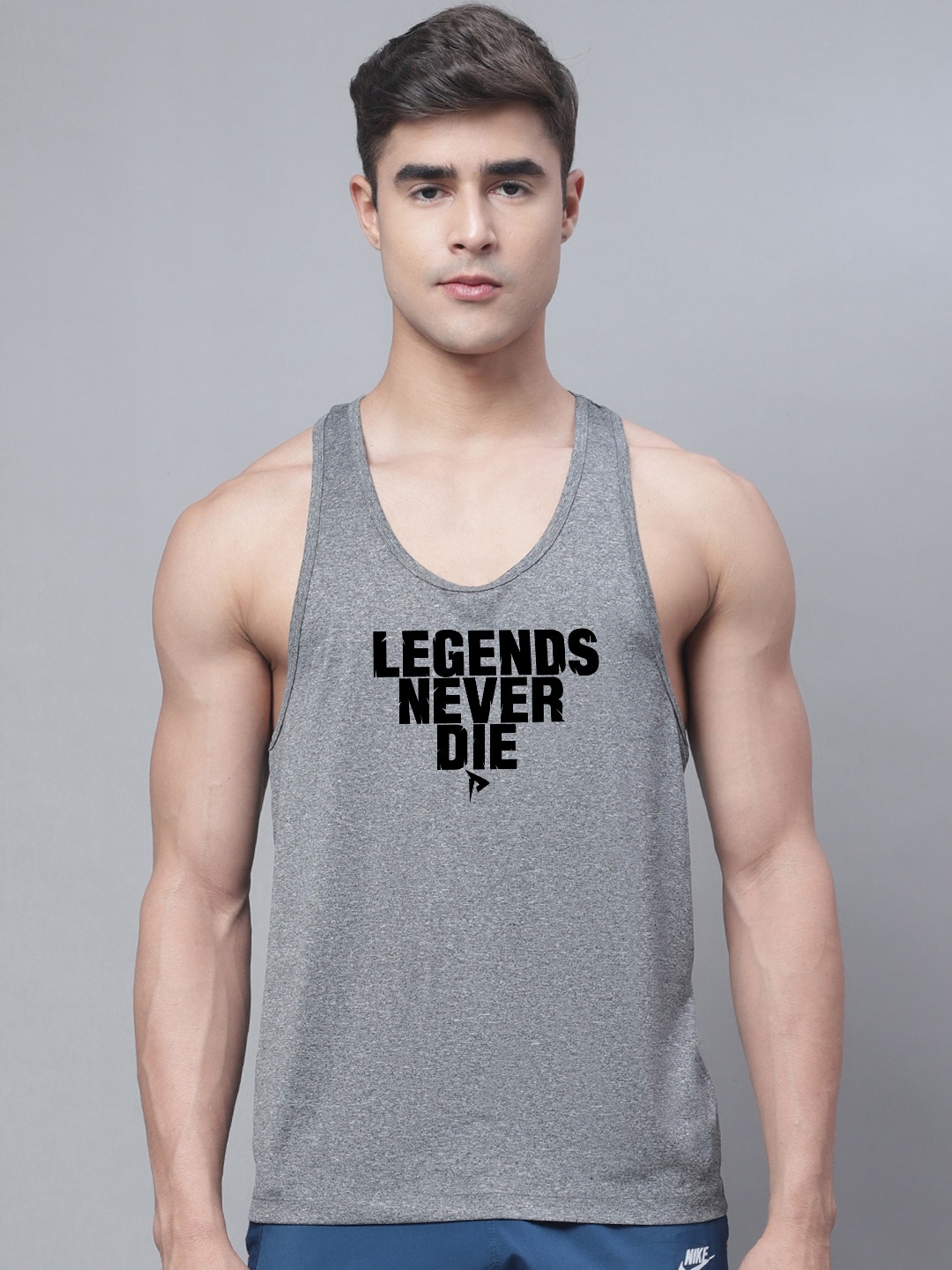 

Friskers Printed Dry Fit Gym Vest, Grey