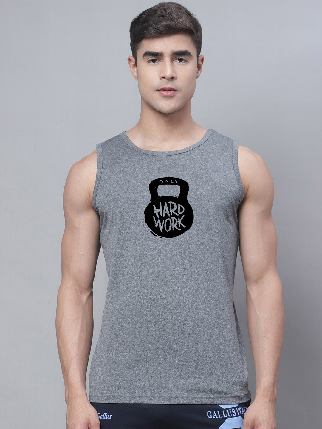 

Friskers Printed Dry Fit Gym Vest, Grey