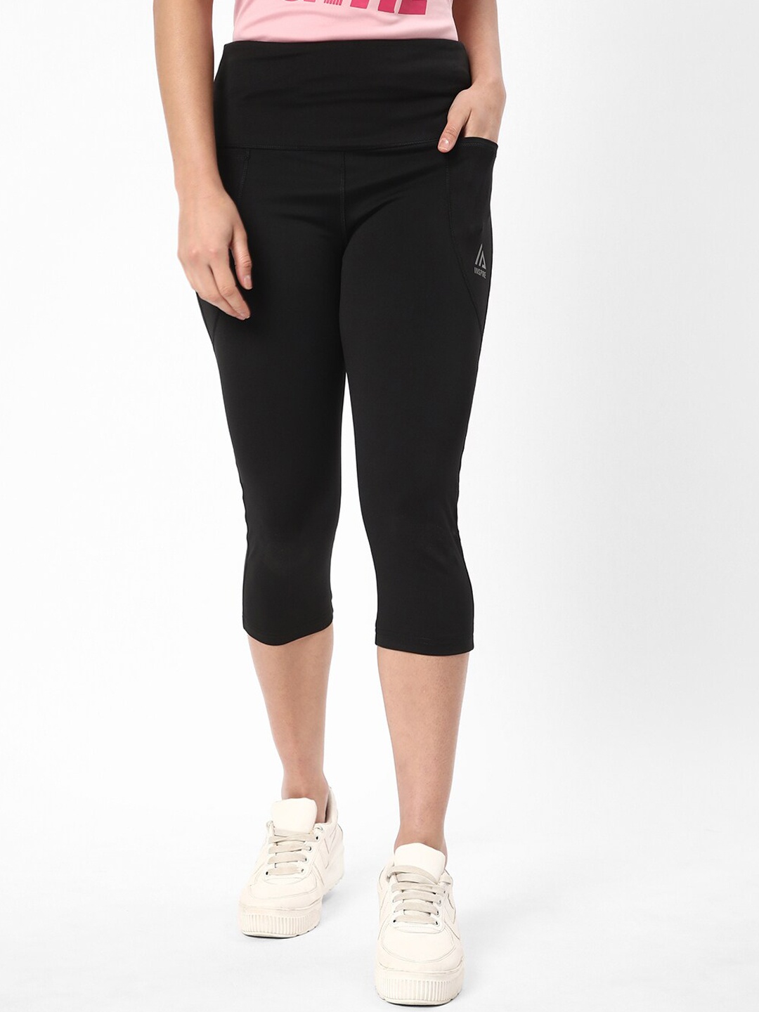 

R&B Women Mid Rise Tights, Black