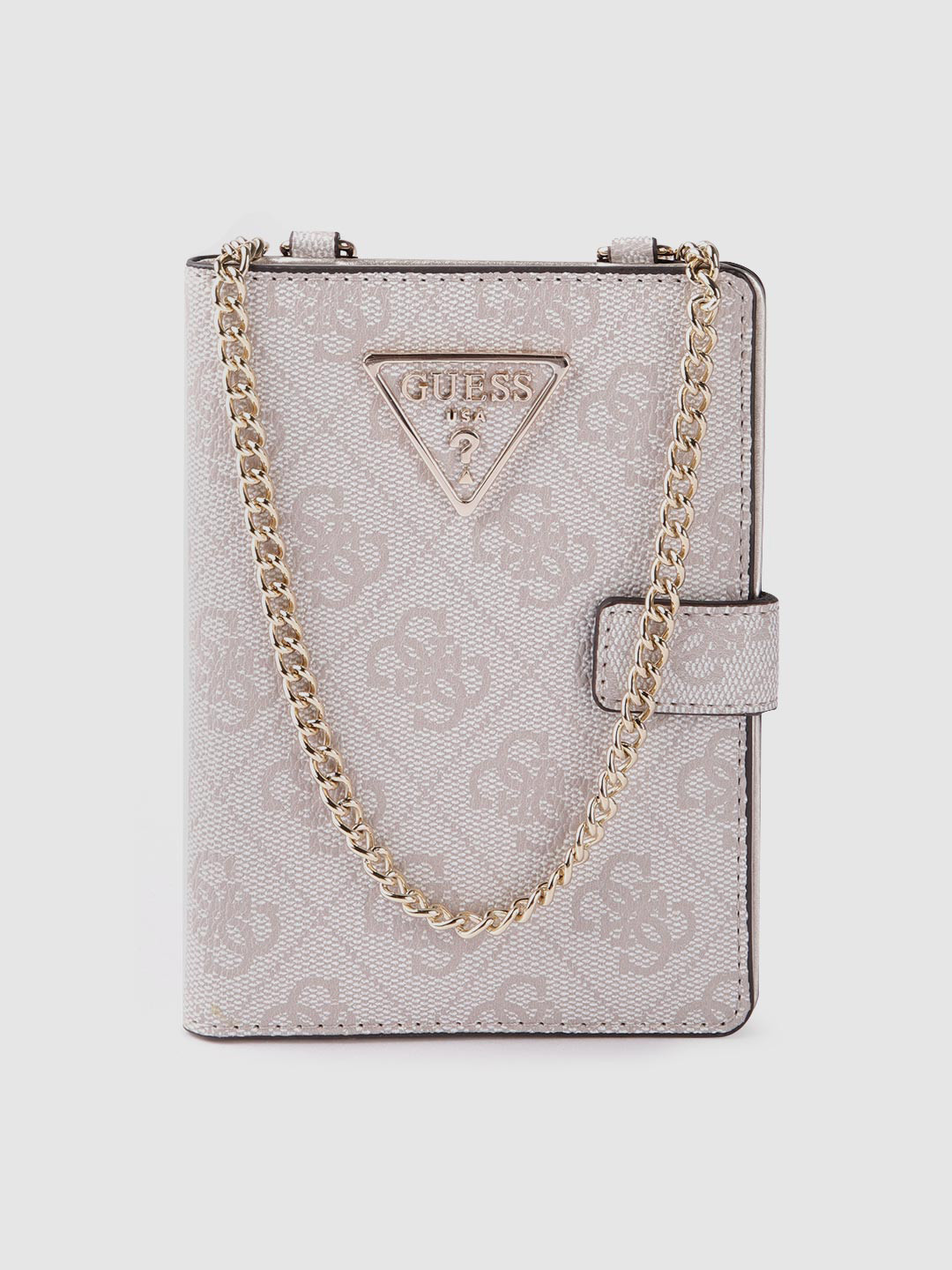 

GUESS Women Brand Logo Printed Two Fold Wallet, Grey