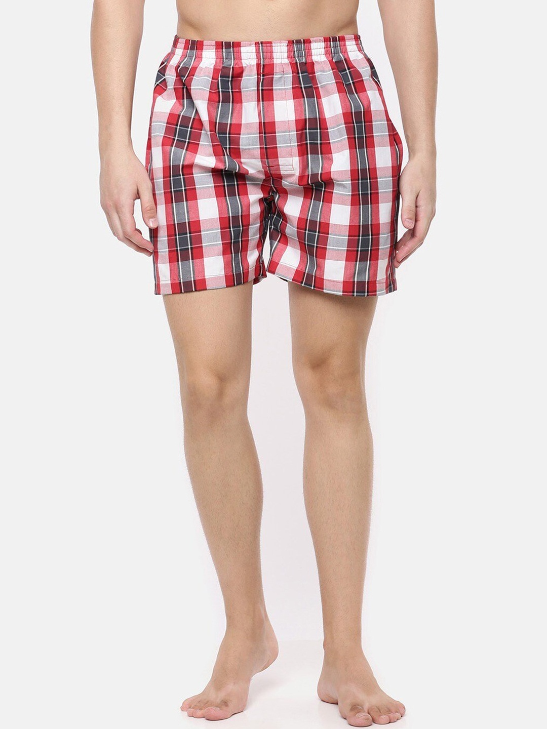 

Cross Court Checked Pure Cotton Boxers CCBX103R3, Red