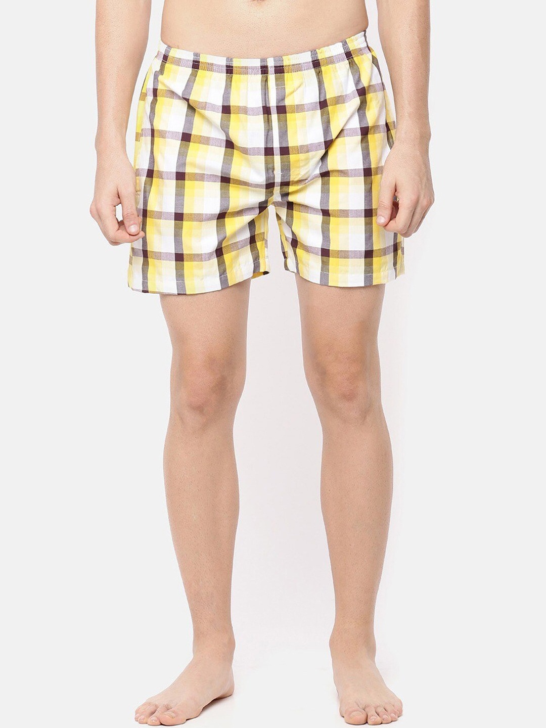 

Cross Court Checked Pure Cotton Boxers CCBX101R3, Yellow