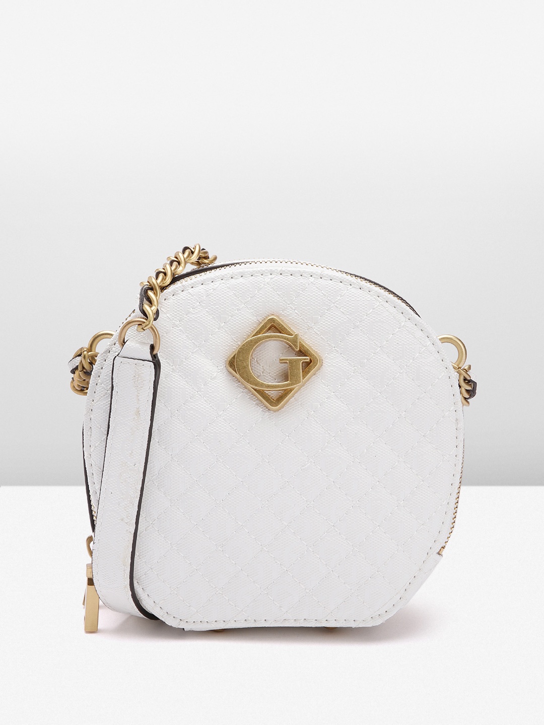 

GUESS Half Moon Sling Bag, White