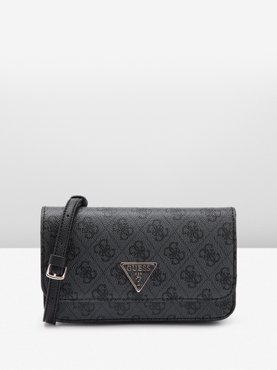 GUESS Women Brand Logo Printed Purse, Grey