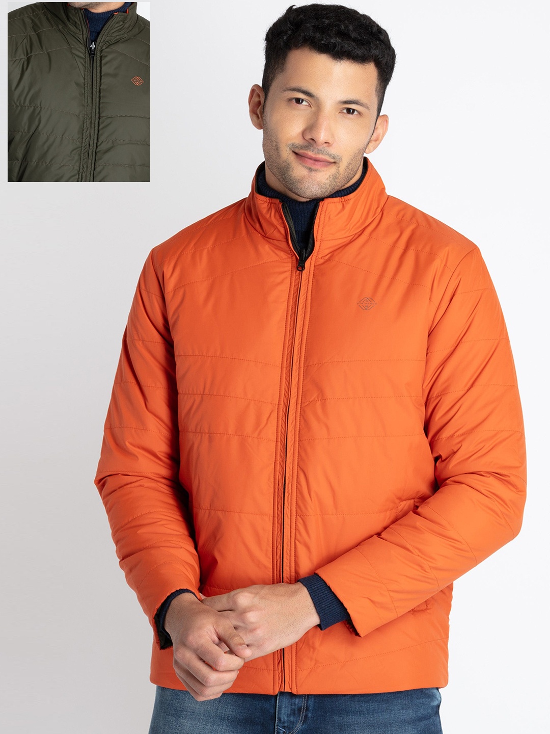 

Status Quo Reversible Quilted Jackets, Orange