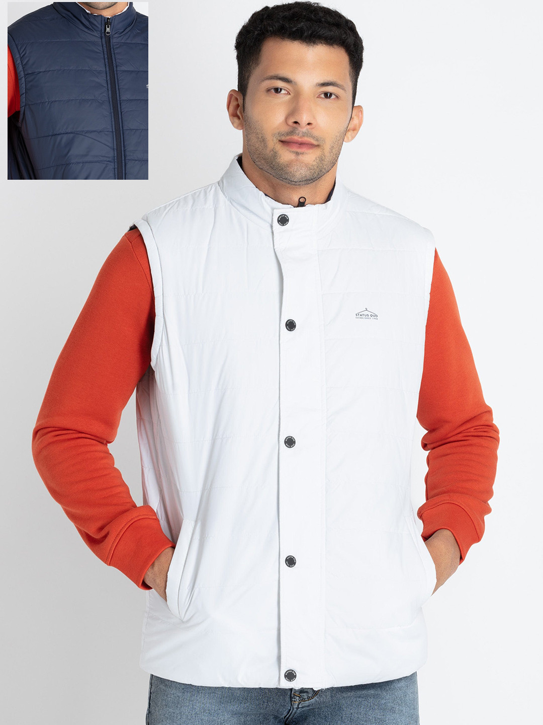 

Status Quo Reversible Padded Jacket, White