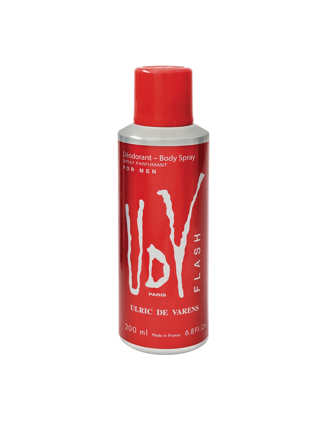 

ULRIC DE VARENS Men Flash Deodorant Body Spray 200 ml, Red