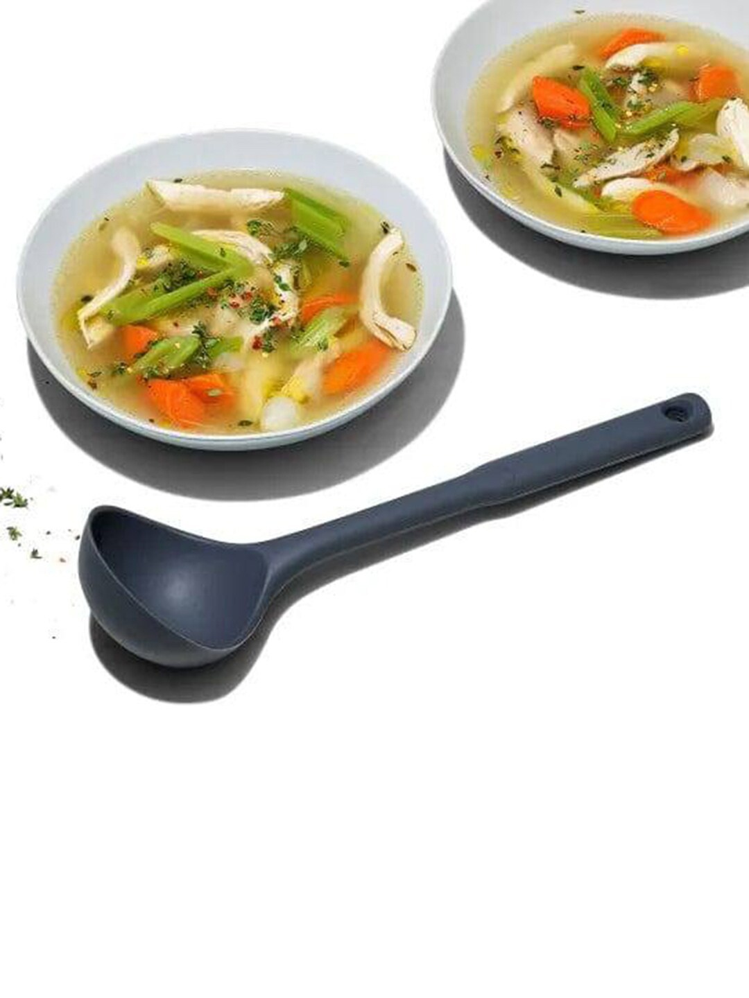 

OXO Peppercorn Grey Small Silicone Ladle