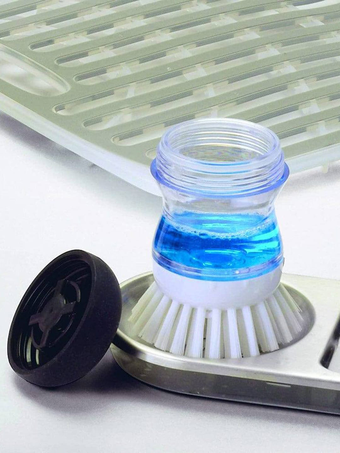 

OXO Blue Good Grips One Push Palm Brush
