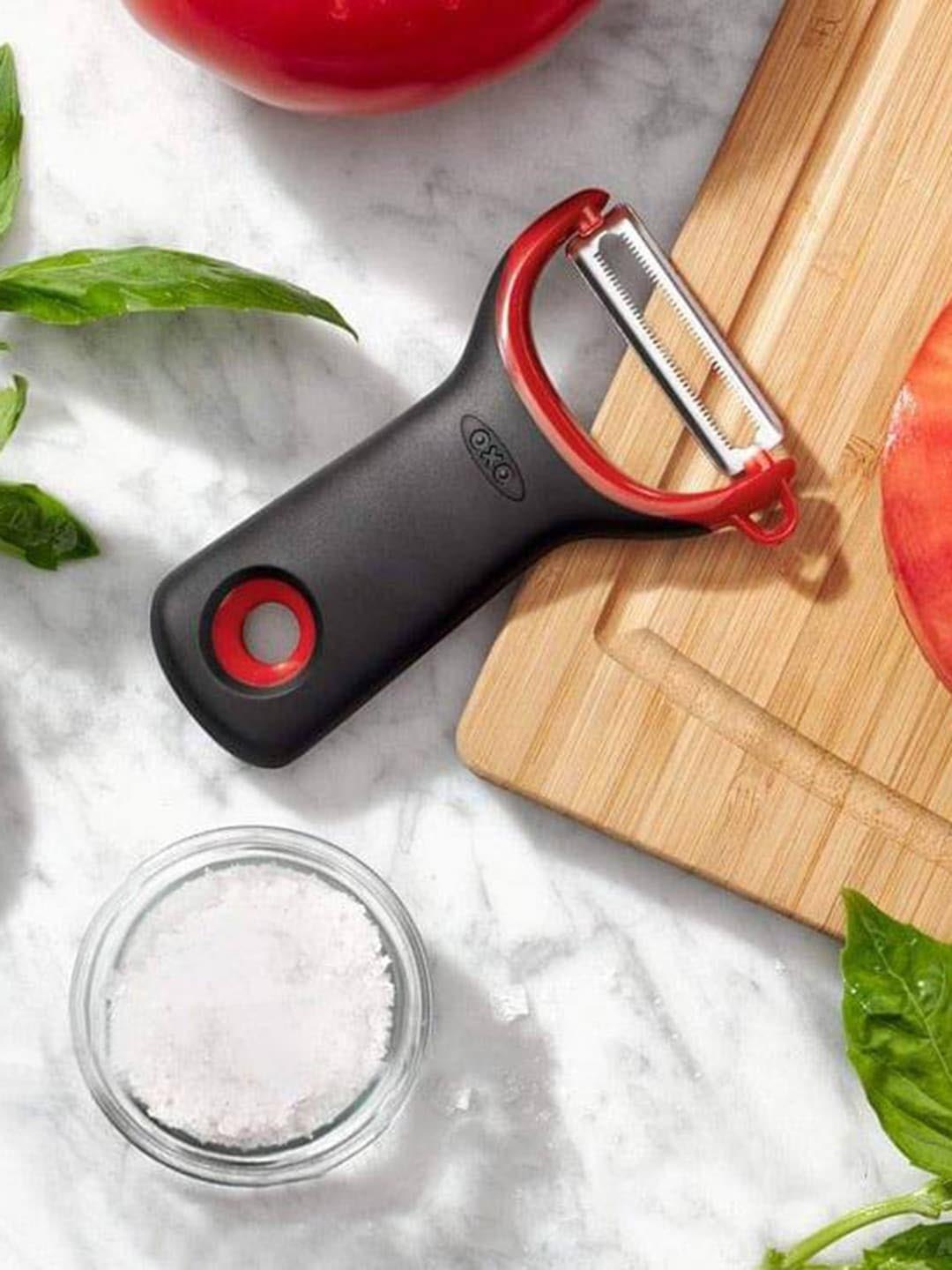 

OXO Good Grips Black & Red Dishwasher Safe Stainless Steel Serrated Peeler