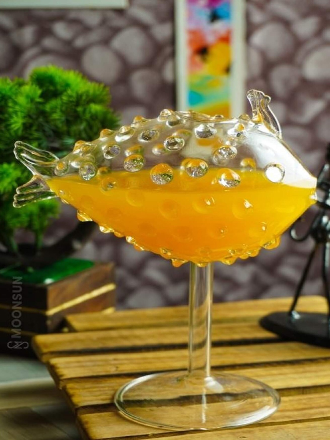 

MELBIFY Transparent Glass Fish Cocktail Glass -500ml