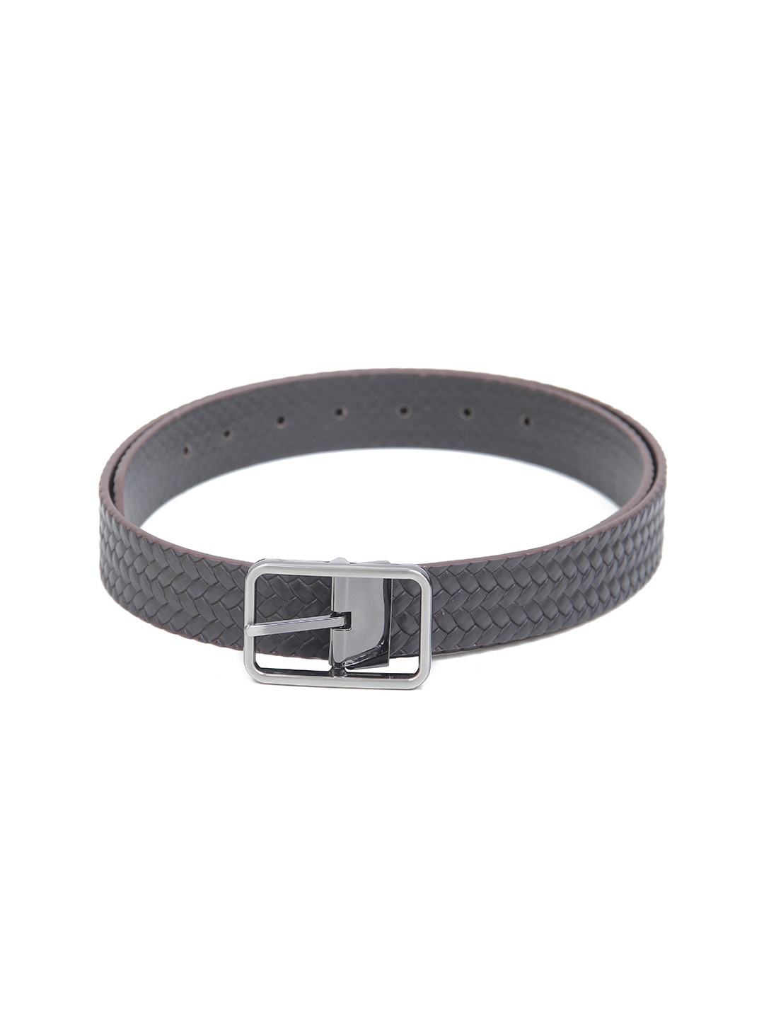 

Calvadoss Men Textured Leather Belt, Brown
