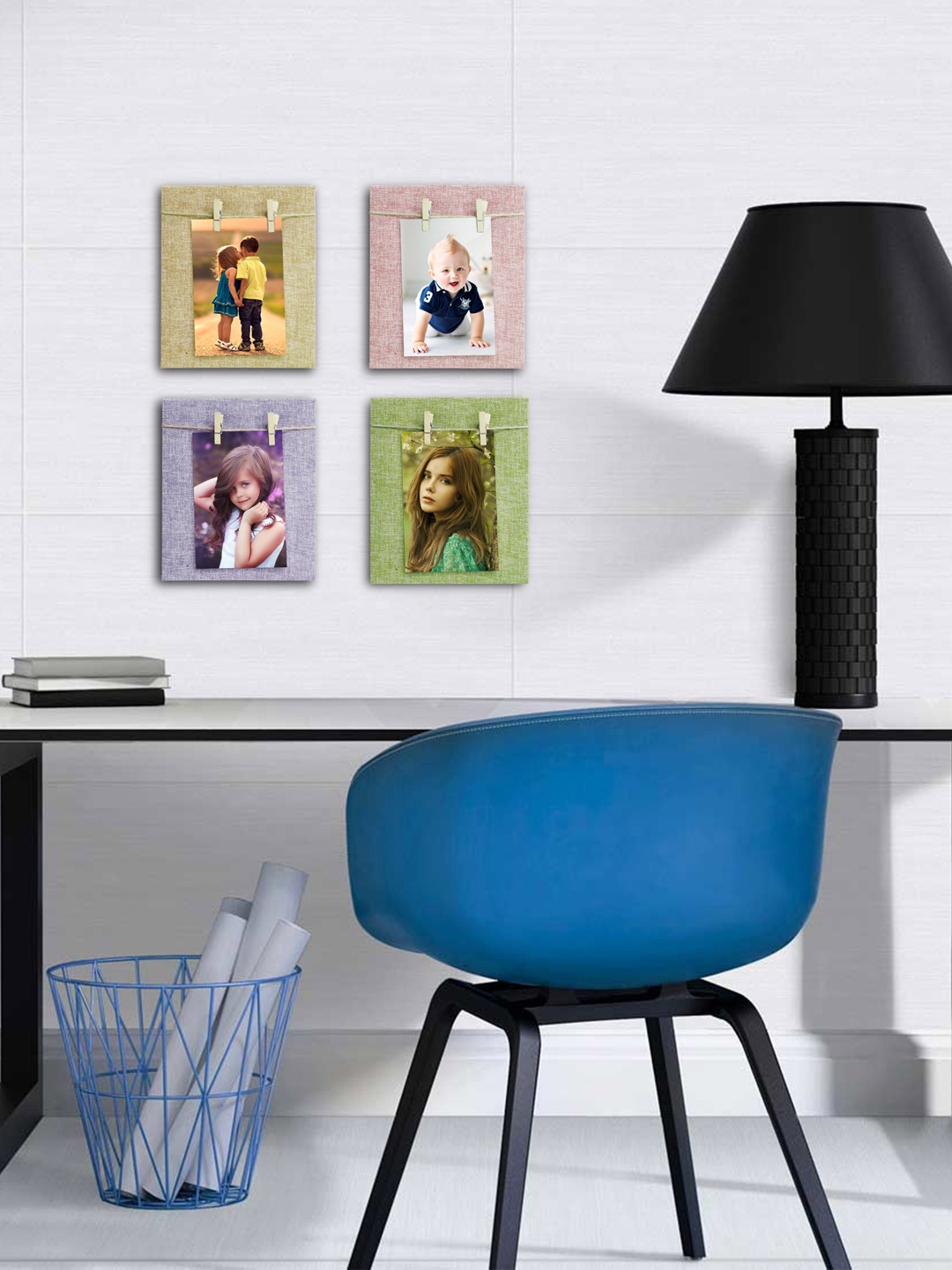 

Story@home Set of 4 Multicoloured Wooden Photo Frames, Multi