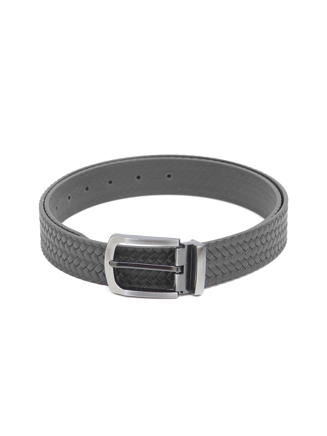

Calvadoss Men Textured Leather Belt, Black