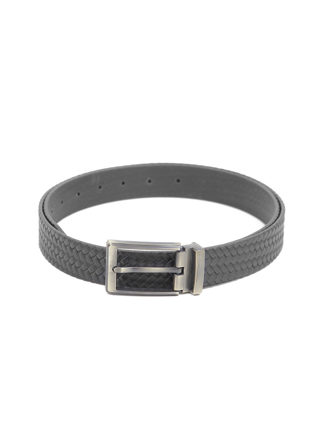 

Calvadoss Men Textured Leather Belt, Black
